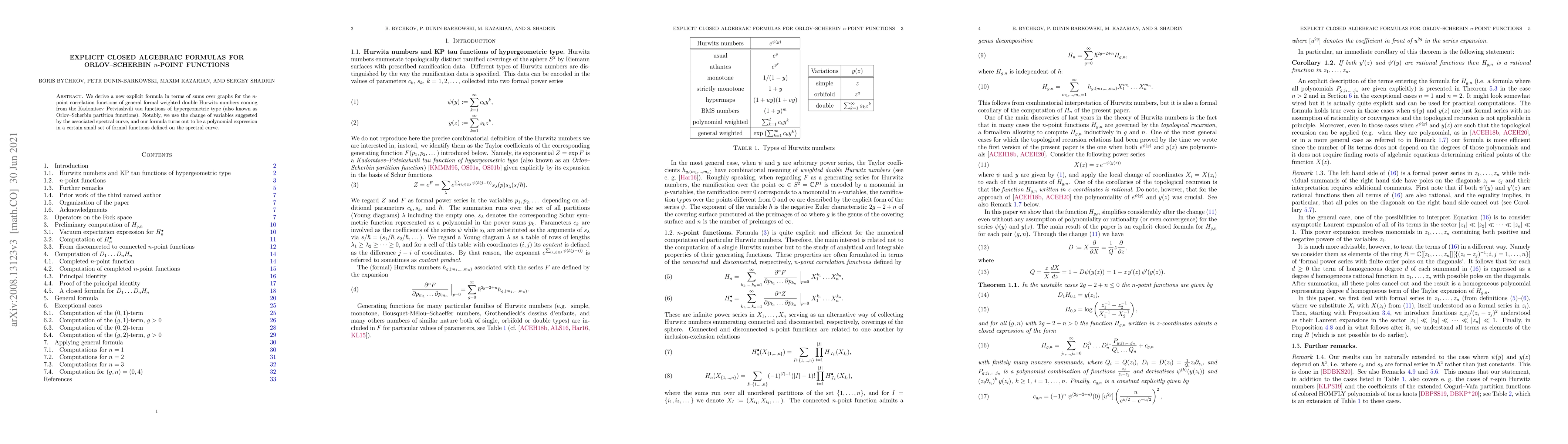 Thumbnail for Explicit closed algebraic formulas for Orlov-Scherbin $n$-point
  functions