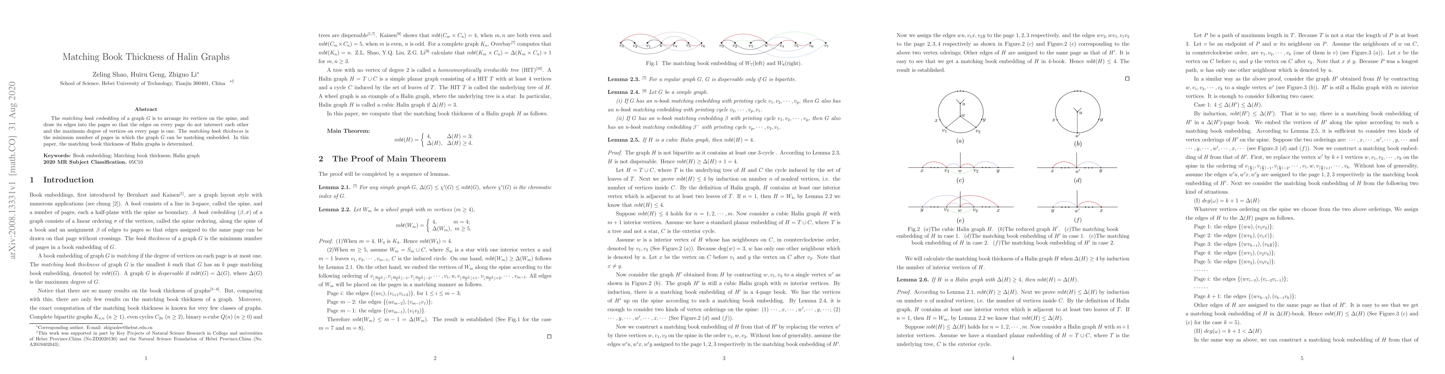Thumbnail for Matching Book Thickness of Halin Graphs