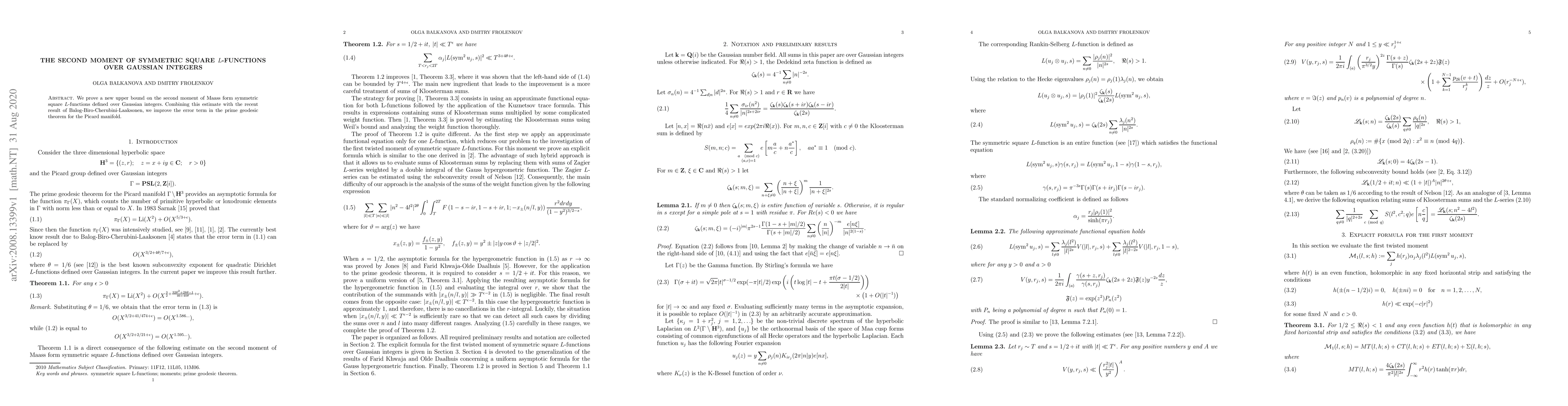 Thumbnail for The second moment of symmetric square L-functions over Gaussian integers