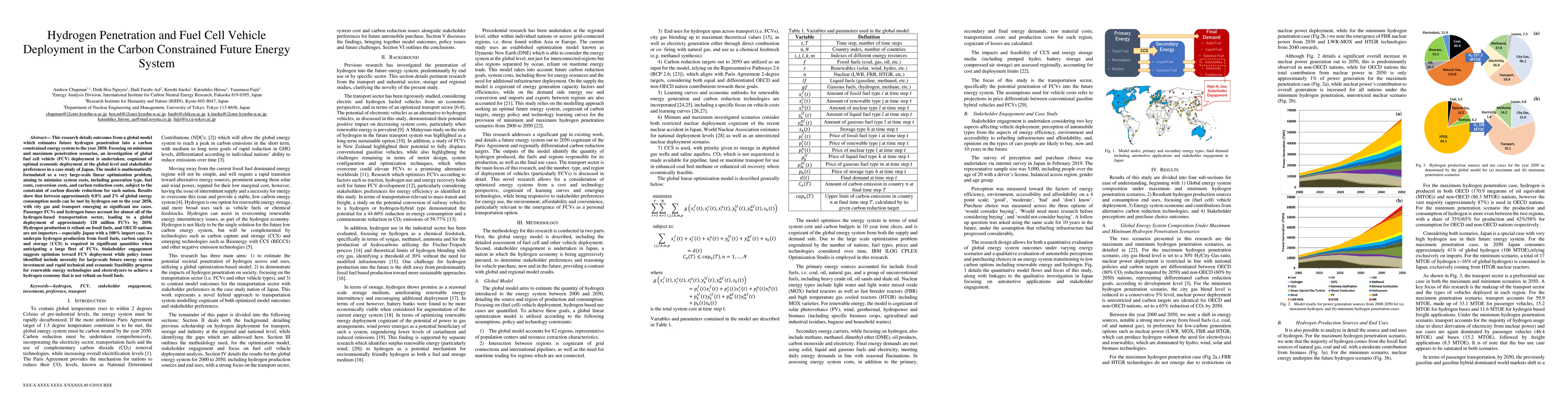 Thumbnail for Hydrogen Penetration and Fuel Cell Vehicle Deployment in the Carbon
  Constrained Future Energy System