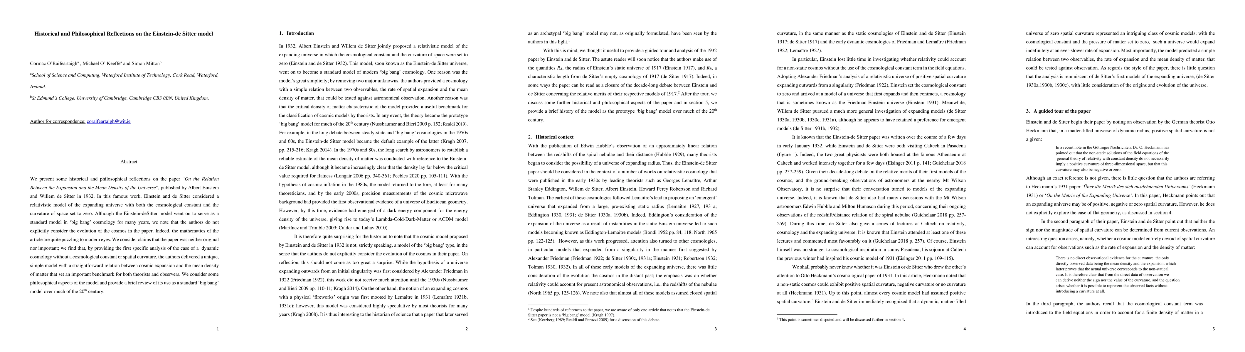 Thumbnail for Historical and philosophical reflections on the Einstein-de Sitter model