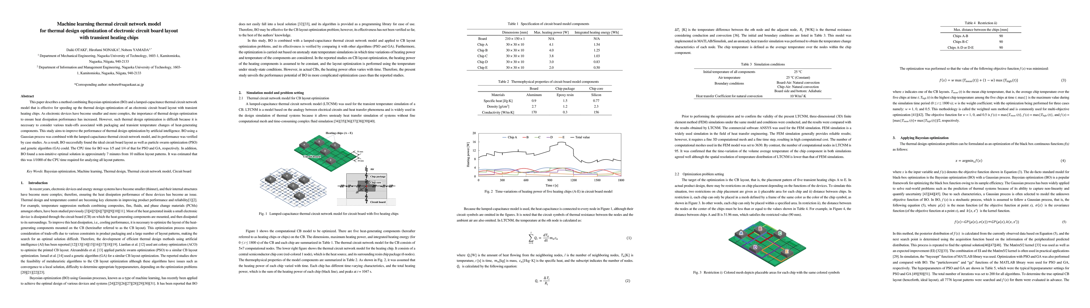 Thumbnail for Machine learning thermal circuit network model for thermal design
  optimization of electronic circuit board layout with transient heating chips