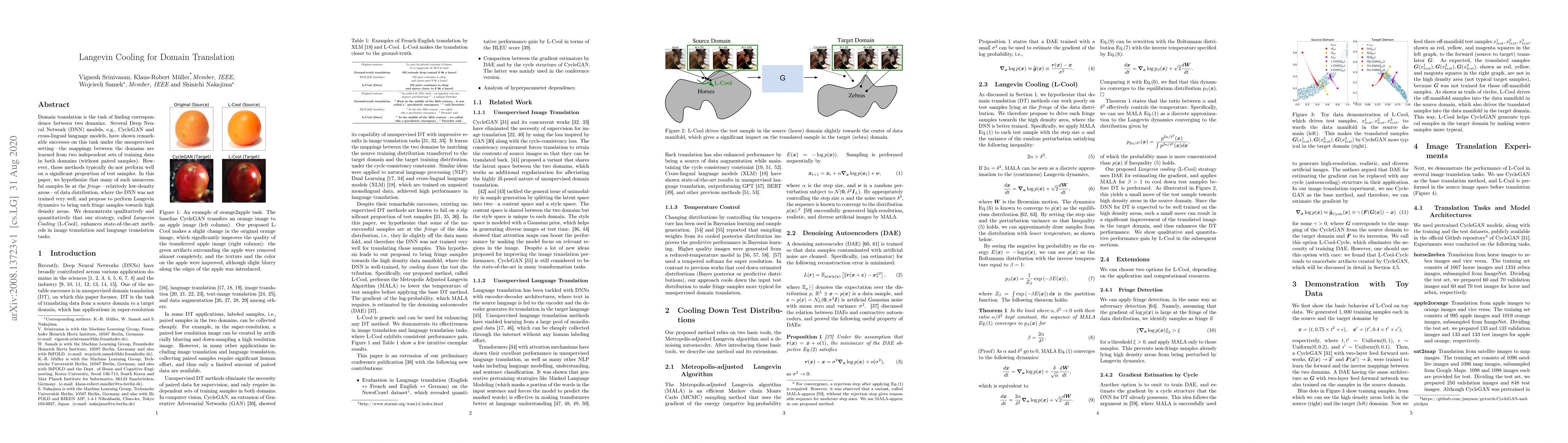 Thumbnail for Langevin Cooling for Domain Translation