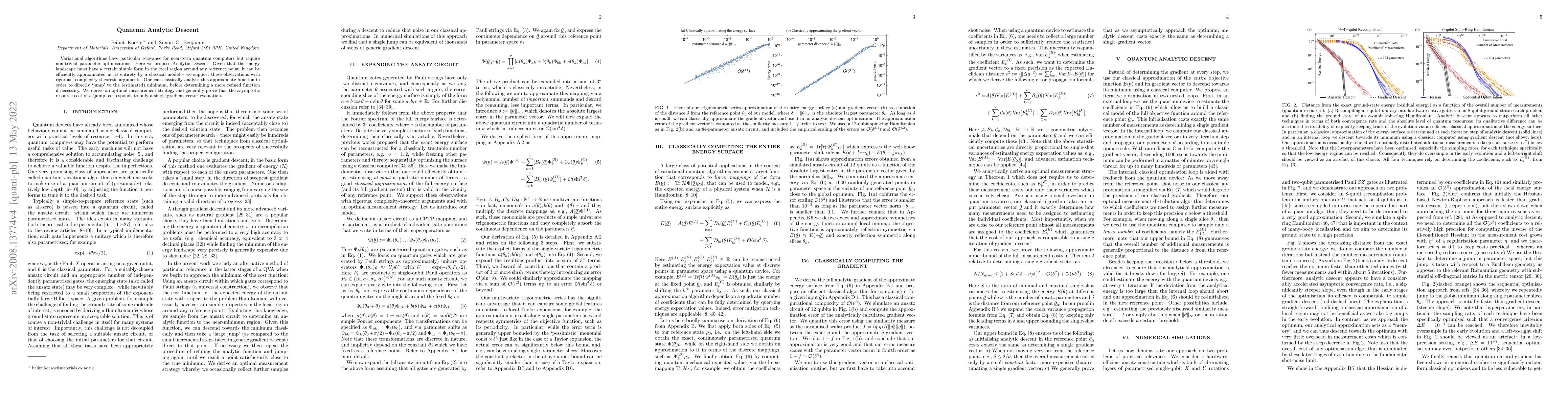 Thumbnail for Quantum Analytic Descent