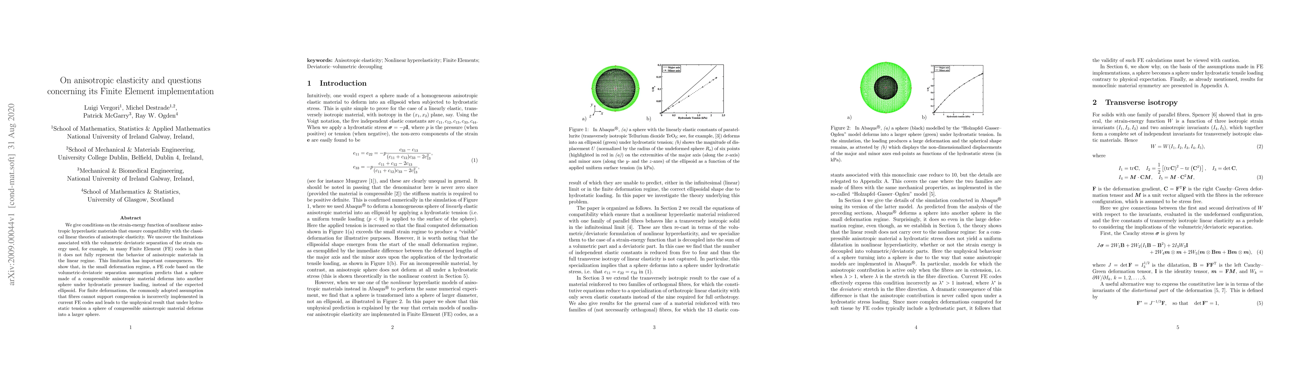 Thumbnail for On anisotropic elasticity and questions concerning its Finite Element
  implementation