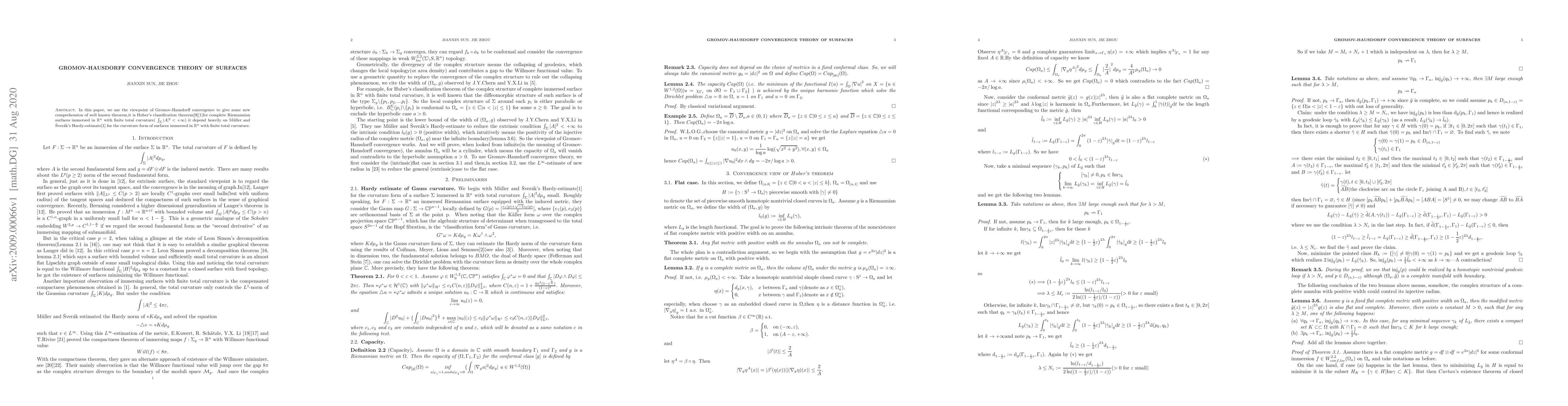 Thumbnail for Gromov-Hausdorff convergence theory of surfaces