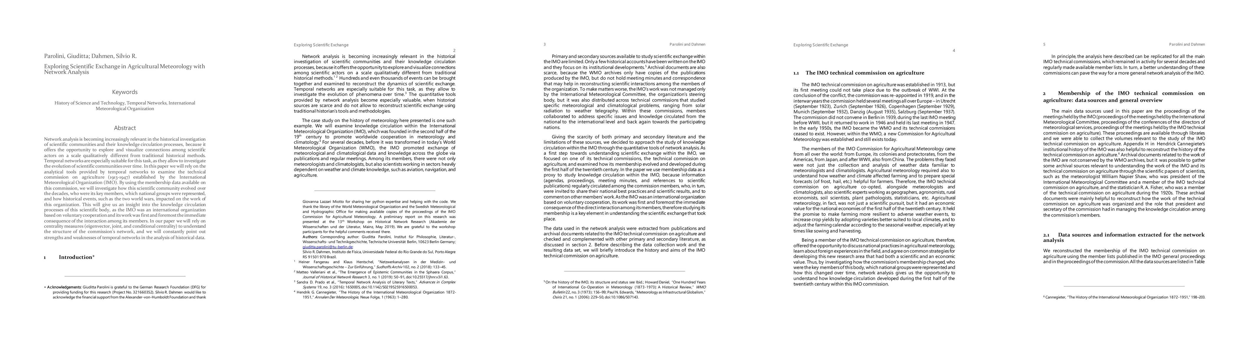 Thumbnail for Exploring Scientific Exchange in Agricultural Meteorology with Network
  Analysis