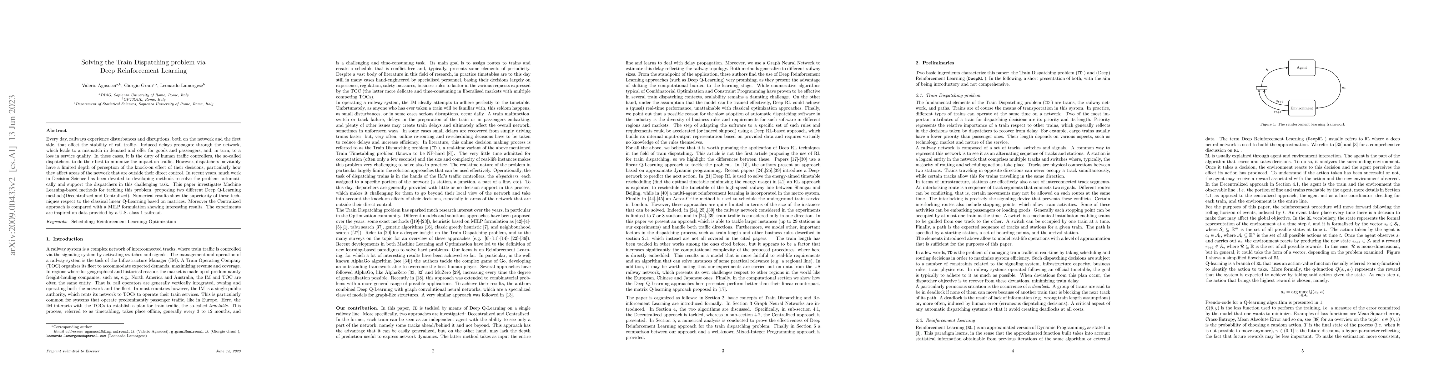 Thumbnail for Solving the single-track train scheduling problem via Deep Reinforcement
  Learning