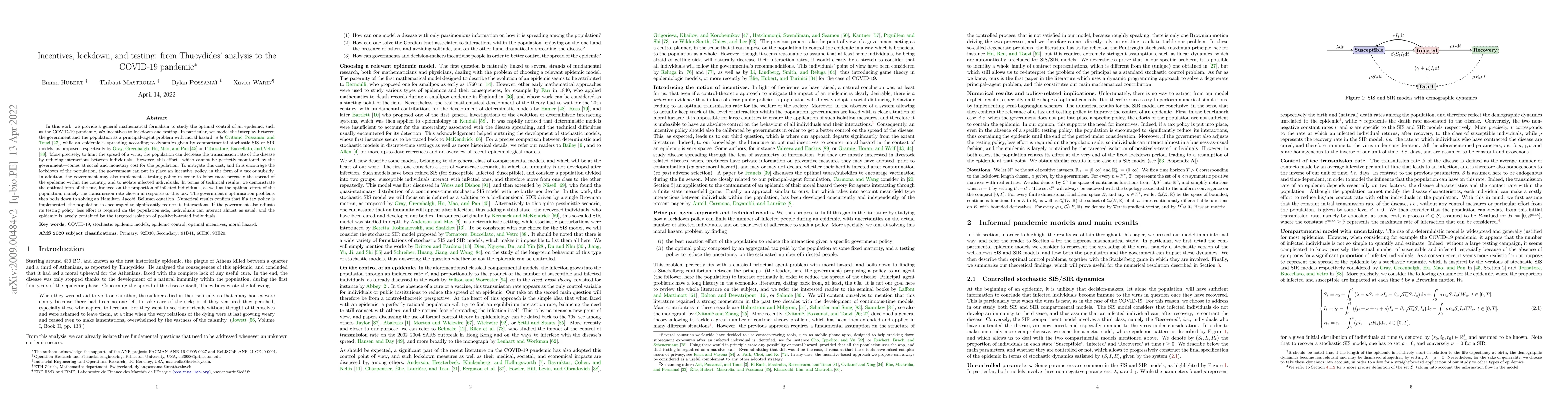 Thumbnail for Incentives, lockdown, and testing: from Thucydides's analysis to the
  COVID-19 pandemic