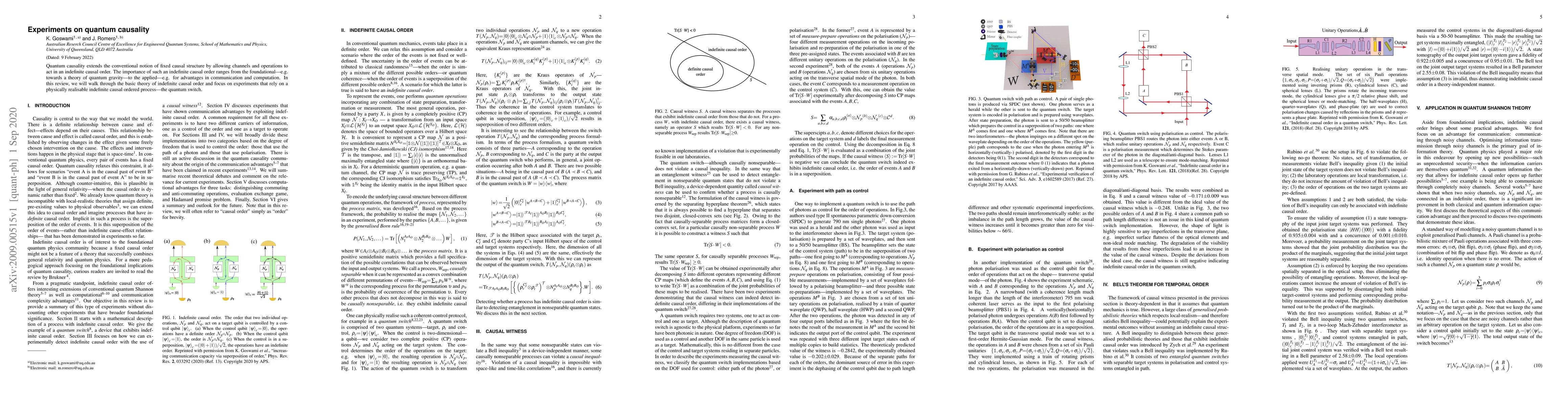 Thumbnail for Experiments on quantum causality