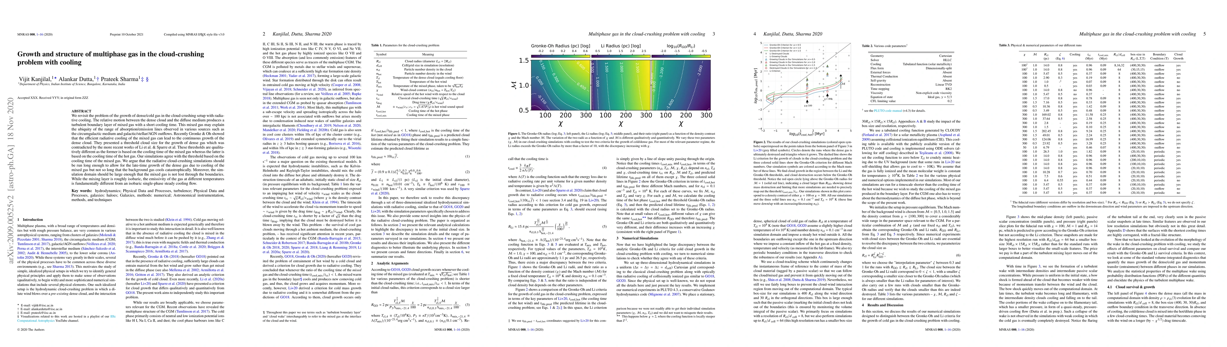 Thumbnail for Growth and structure of multiphase gas in the cloud-crushing problem
  with cooling