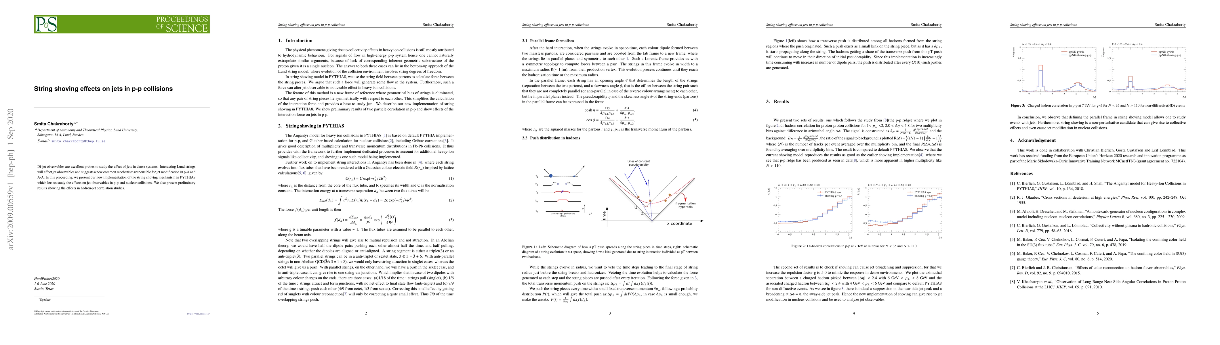 Thumbnail for String shoving effects on jets in p-p collisions