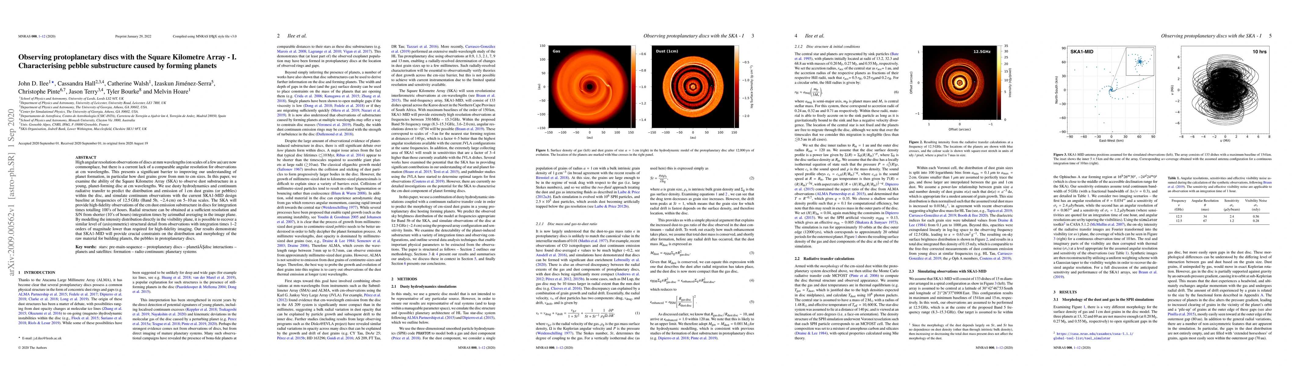 Thumbnail for Observing protoplanetary discs with the Square Kilometre Array -- I.
  Characterising pebble substructure caused by forming planets