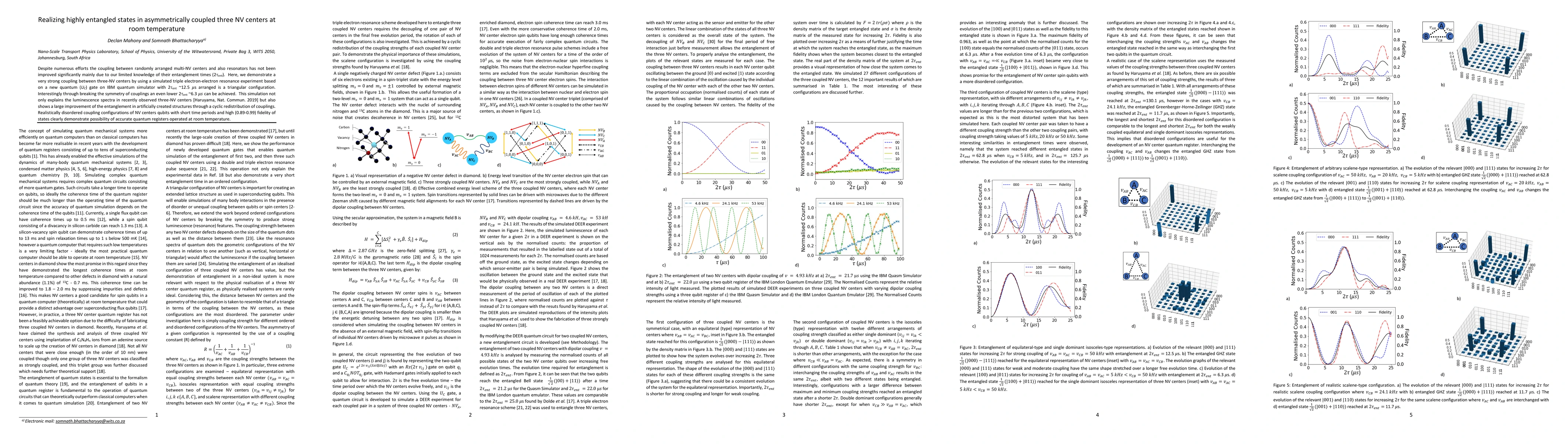 Thumbnail for Realizing highly entangled states in asymmetrically coupled three NV
  centers at room temperature