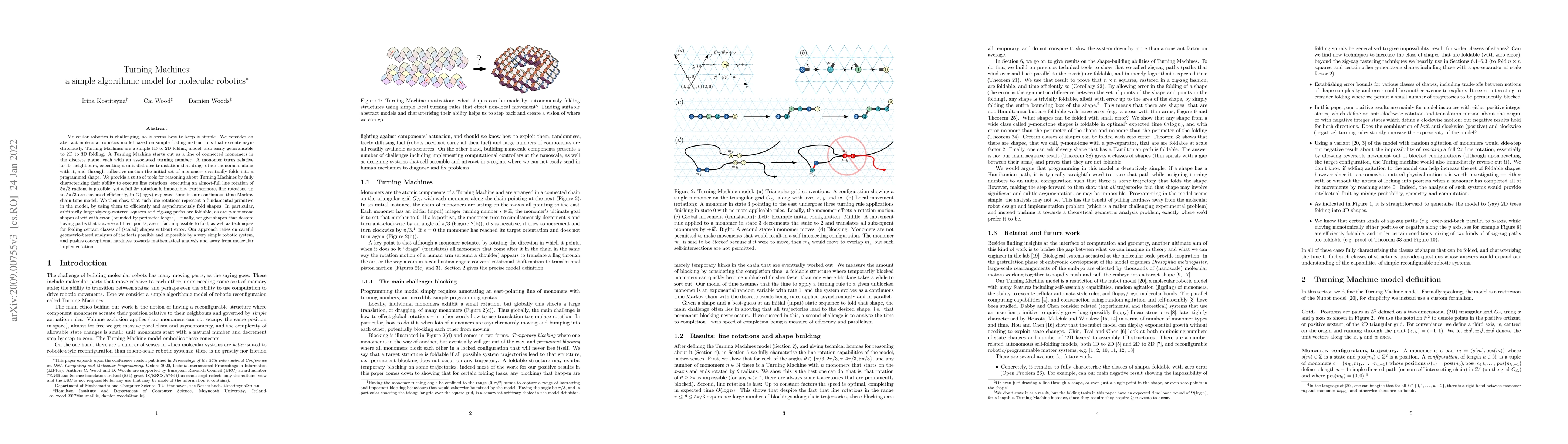 Thumbnail for Turning Machines: a simple algorithmic model for molecular robotics