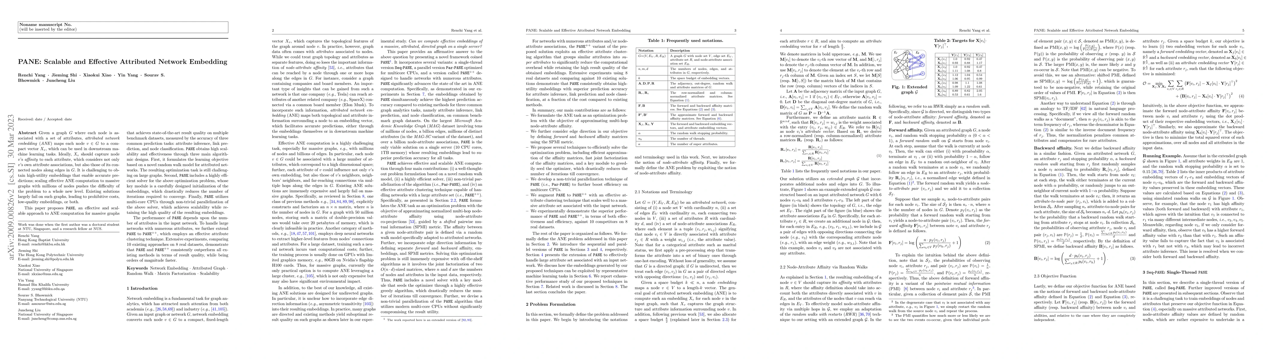 Thumbnail for PANE: scalable and effective attributed network embedding