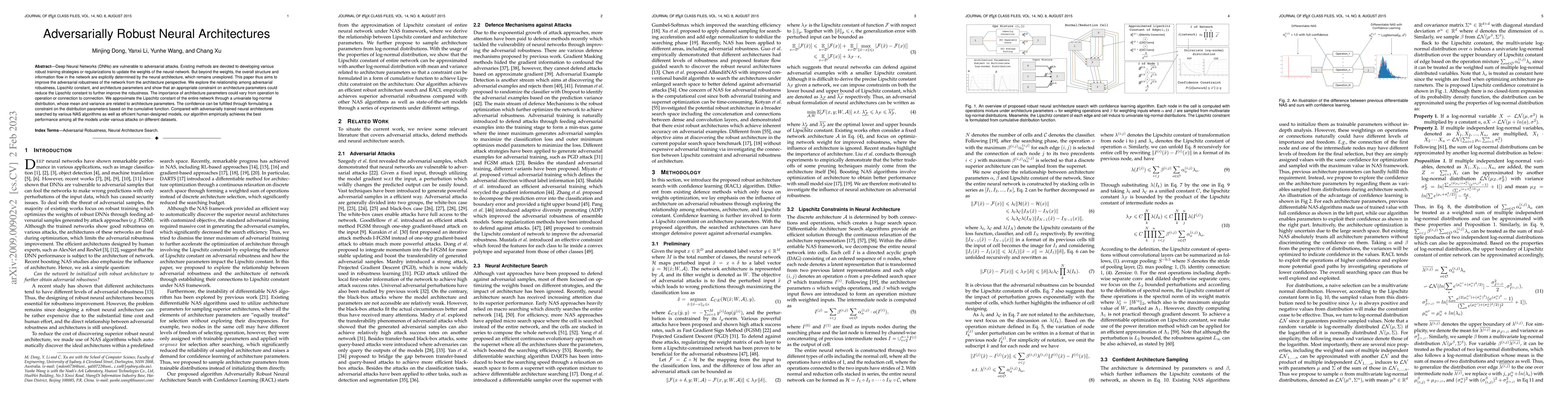 Thumbnail for Adversarially Robust Neural Architectures