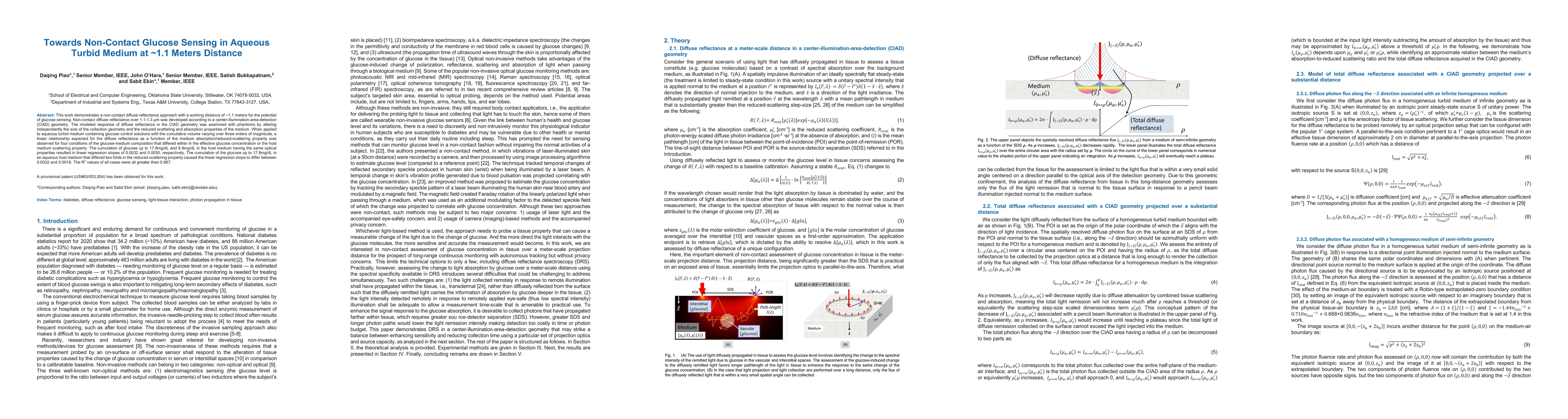 Thumbnail for Towards Non-Contact Glucose Sensing in Aqueous Turbid Medium at ~1.1
  Meters Distance