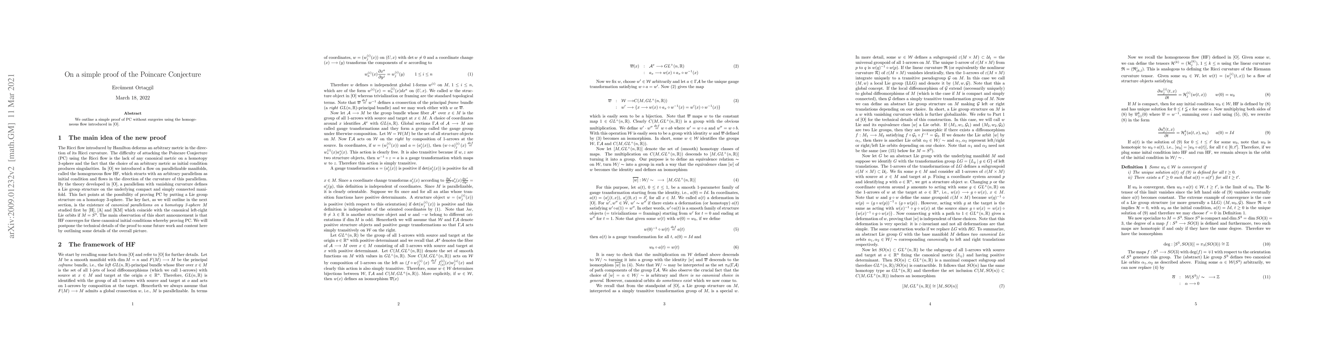 Thumbnail for On a simple proof the Poincare Conjecture