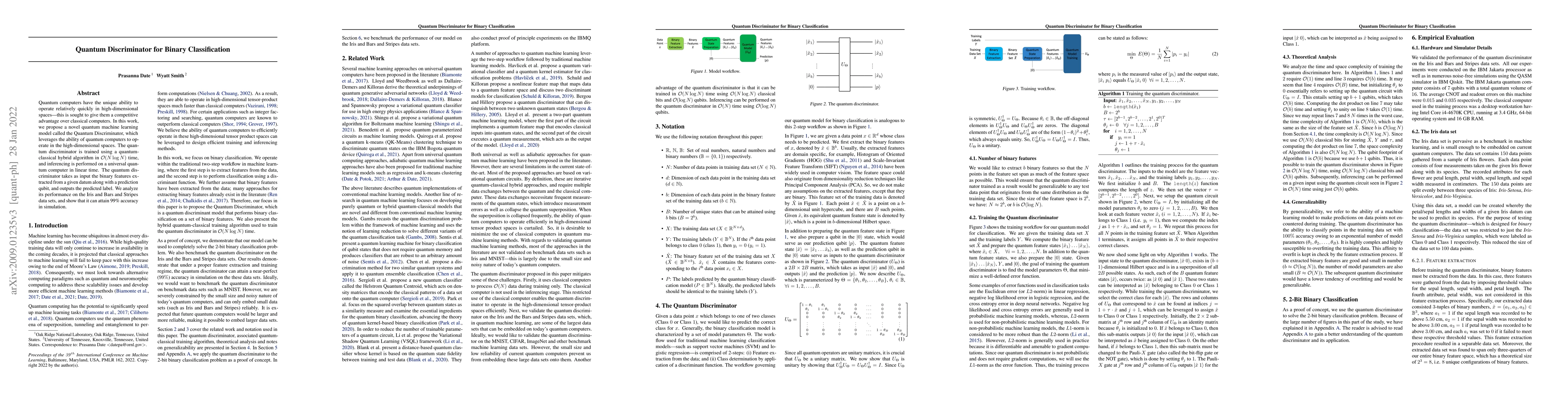 Thumbnail for Quantum Discriminator for Binary Classification