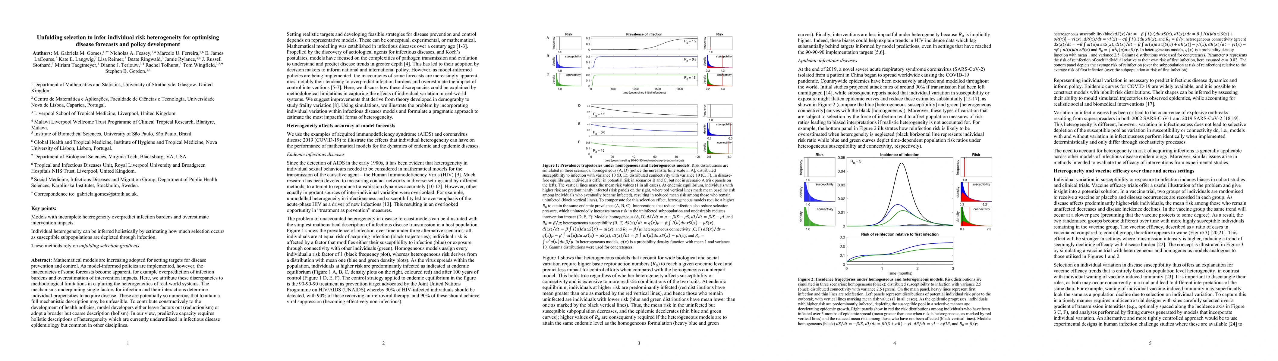 Thumbnail for Unfolding selection to infer individual risk heterogeneity for
  optimising disease forecasts and policy development