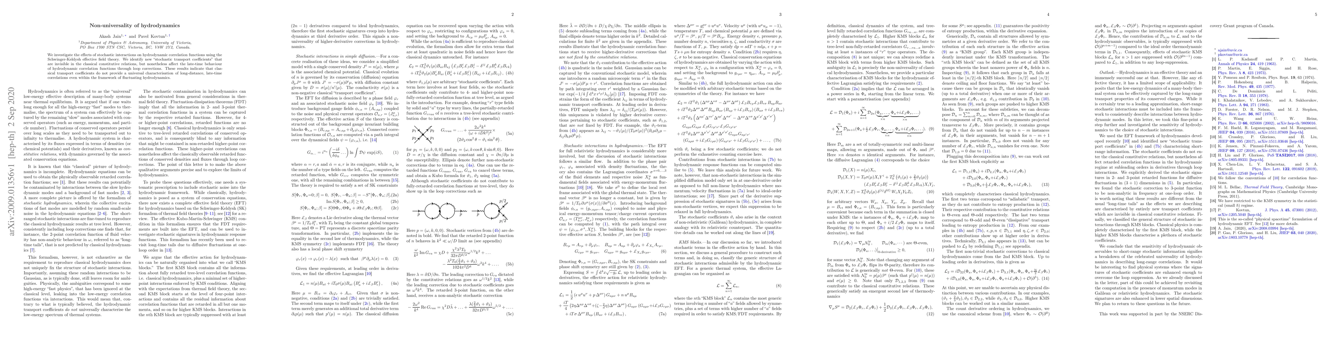 Thumbnail for Non-universality of hydrodynamics