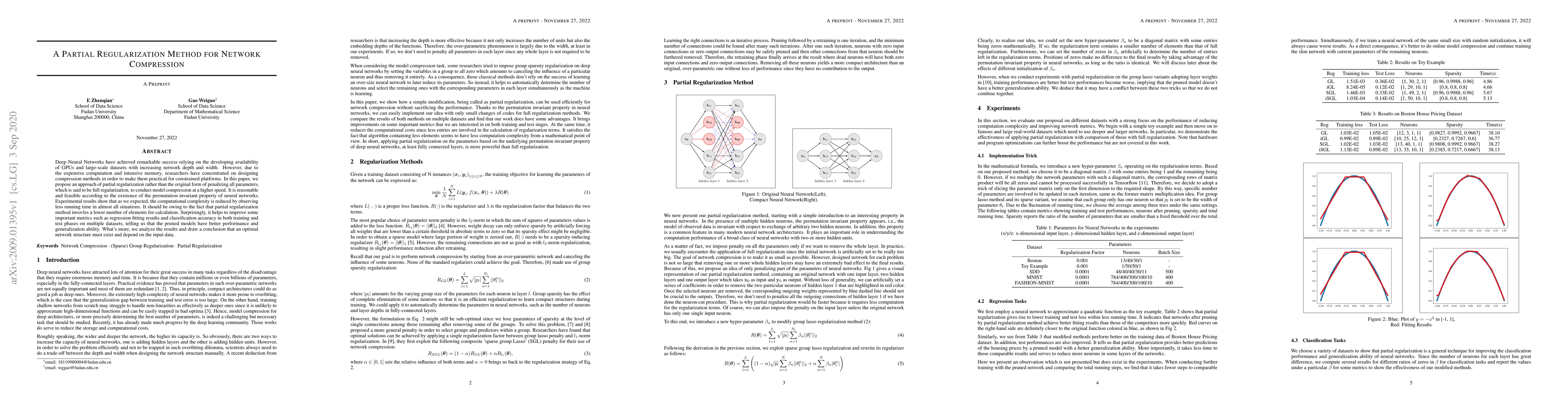 Thumbnail for A Partial Regularization Method for Network Compression