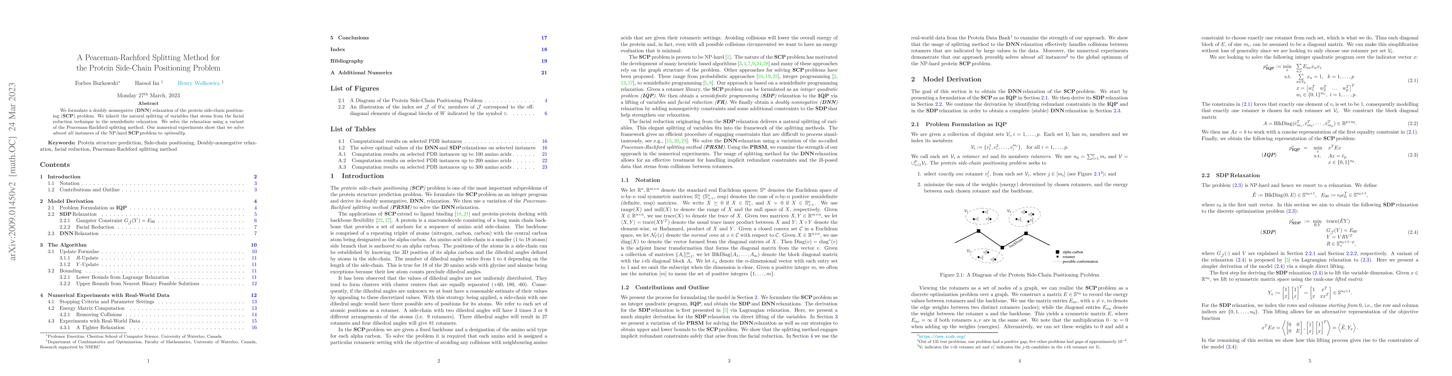 Thumbnail for A Peaceman-Rachford Splitting Method for the Protein Side-Chain
  Positioning Problem