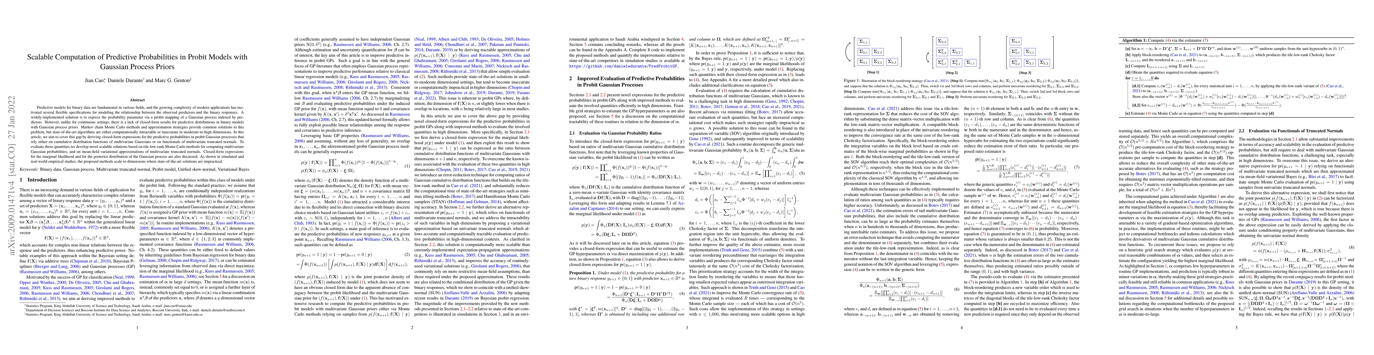 Thumbnail for Scalable computation of predictive probabilities in probit models with
  Gaussian process priors