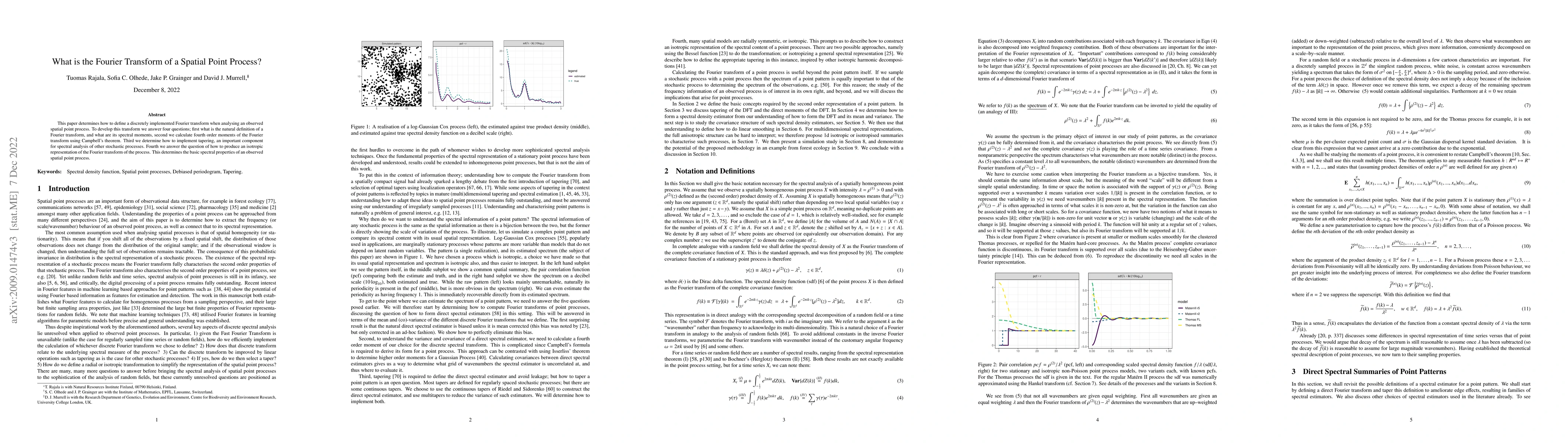 Thumbnail for What is the Fourier Transform of a Spatial Point Process?