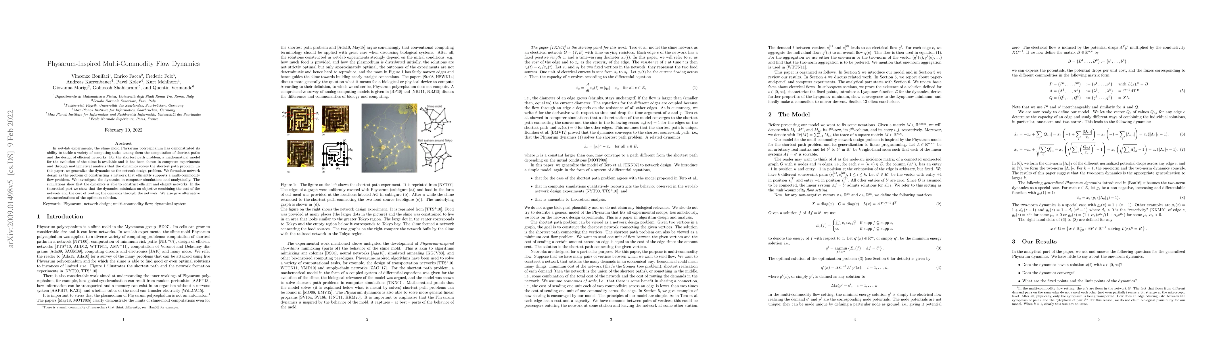 Thumbnail for Physarum-Inspired Multi-Commodity Flow Dynamics