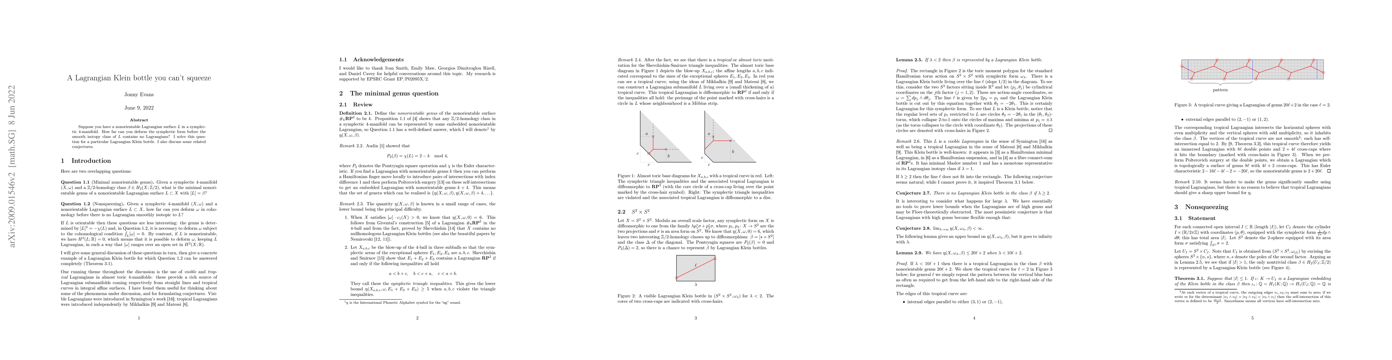 Thumbnail for A Lagrangian Klein bottle you can't squeeze