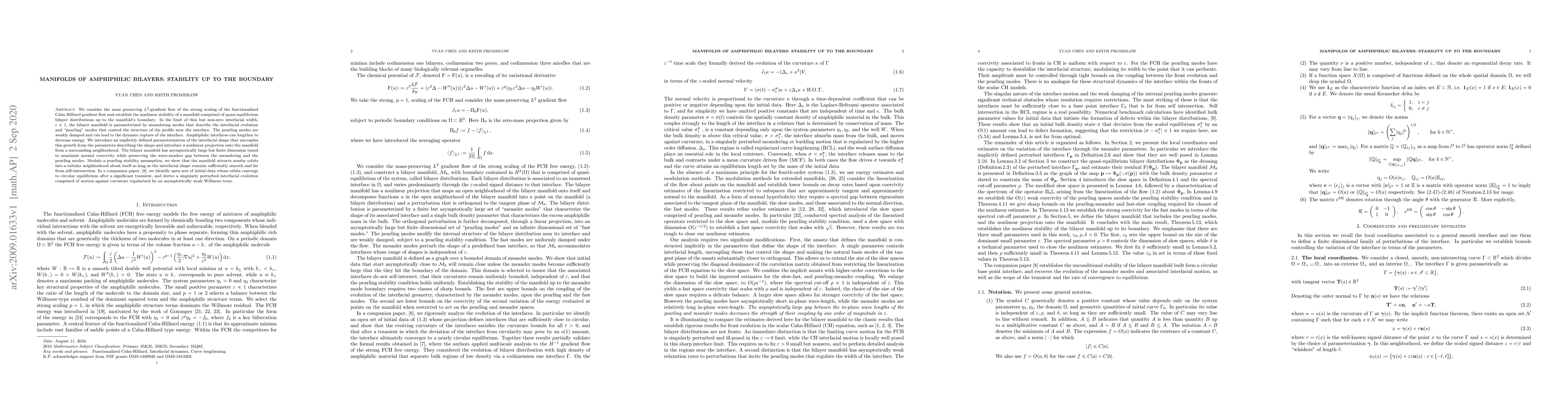 Thumbnail for Manifolds of Amphiphilic Bilayers: Stability up to the Boundary