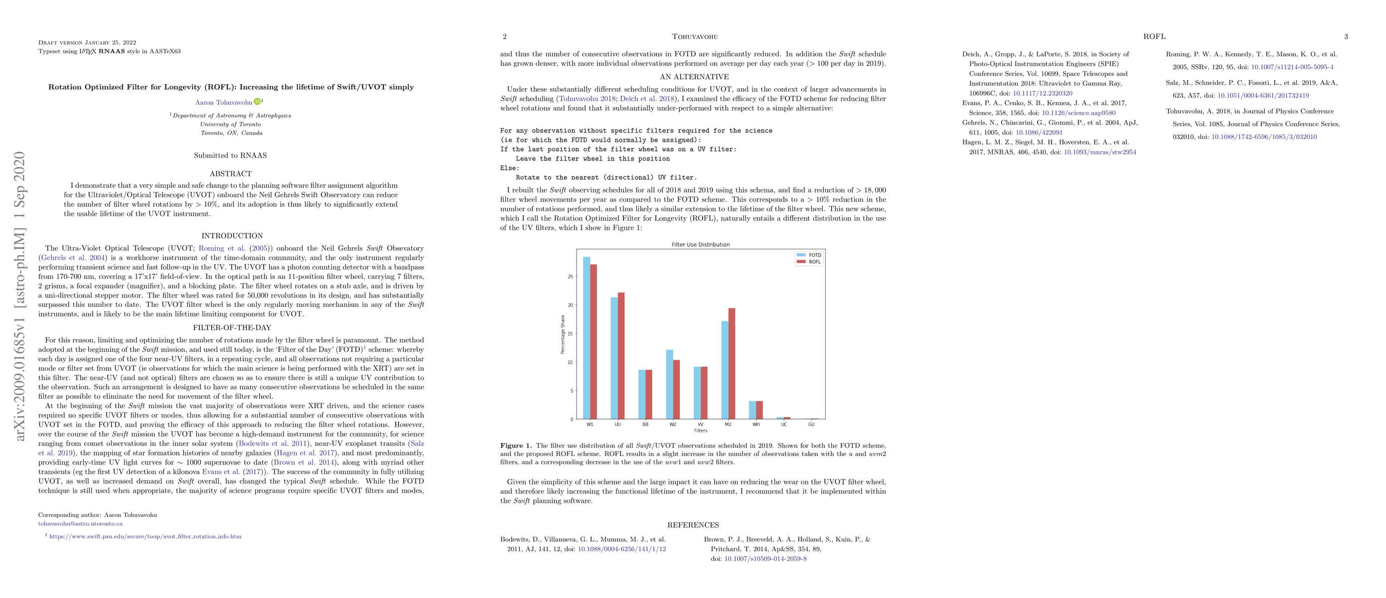 Thumbnail for Rotation Optimized Filter for Longevity (ROFL): Increasing the lifetime
  of Swift/UVOT simply