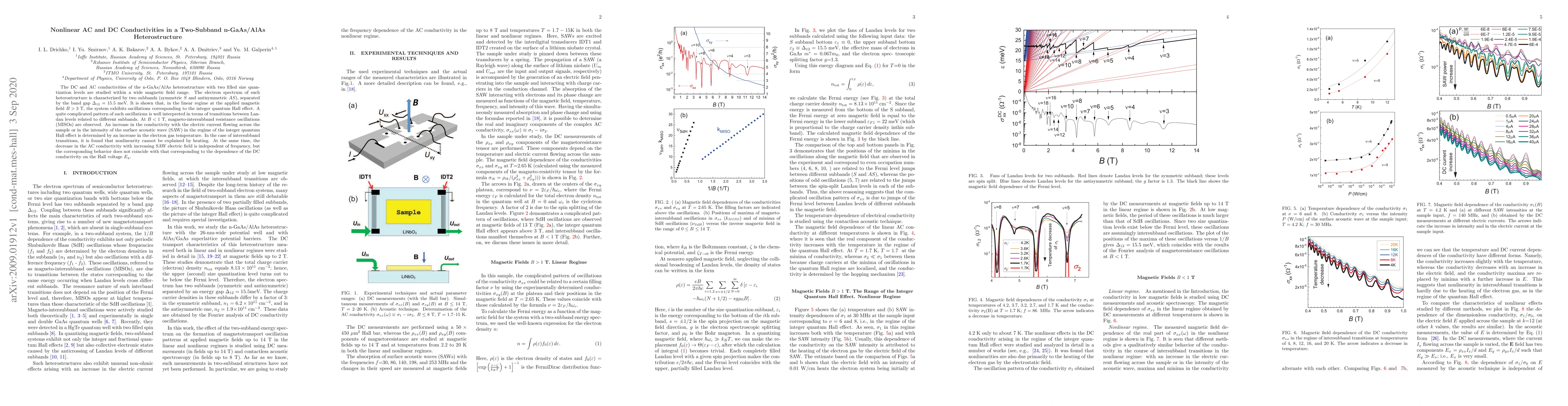 Thumbnail for Nonlinear AC and DC Conductivities in a Two-Subband n-GaAs/AlAs
  Heterostructure