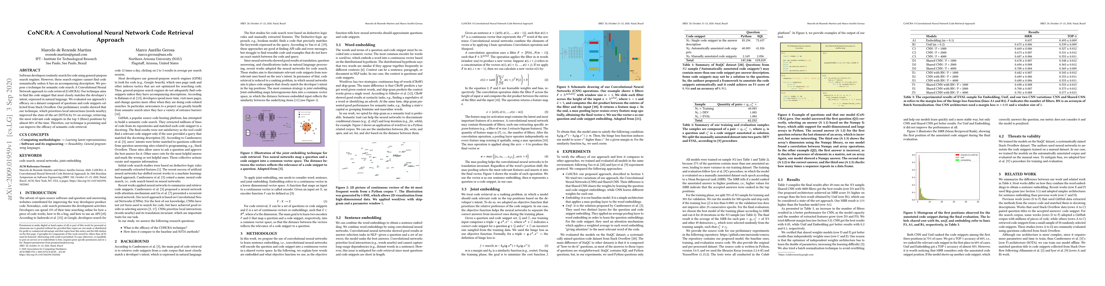 Thumbnail for CoNCRA: A Convolutional Neural Network Code Retrieval Approach