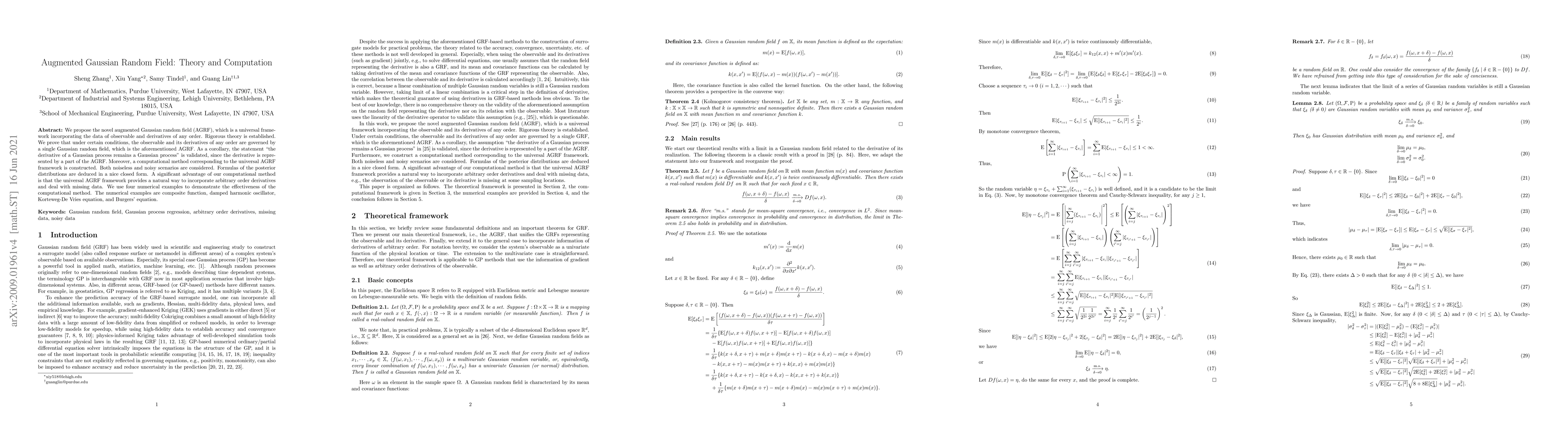 Thumbnail for Augmented Gaussian Random Field: Theory and Computation