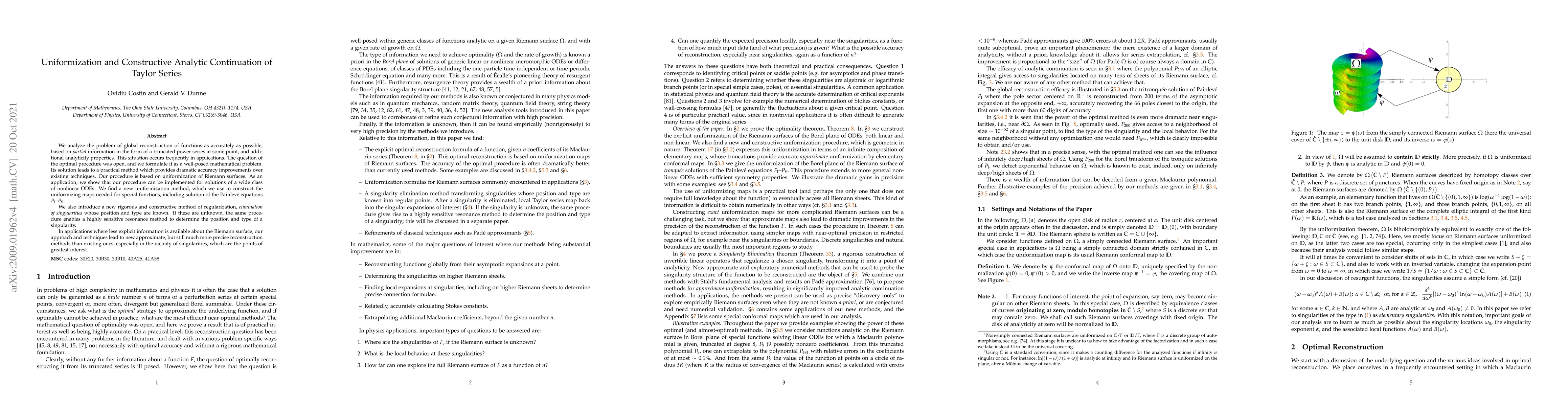 Thumbnail for Uniformization and Constructive Analytic Continuation of Taylor Series