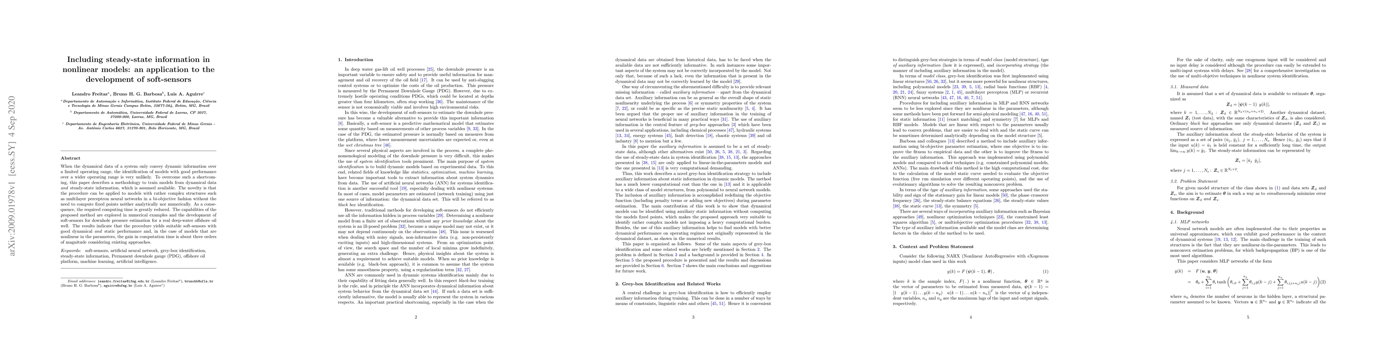 Thumbnail for Including steady-state information in nonlinear models: an application
  to the development of soft-sensors
