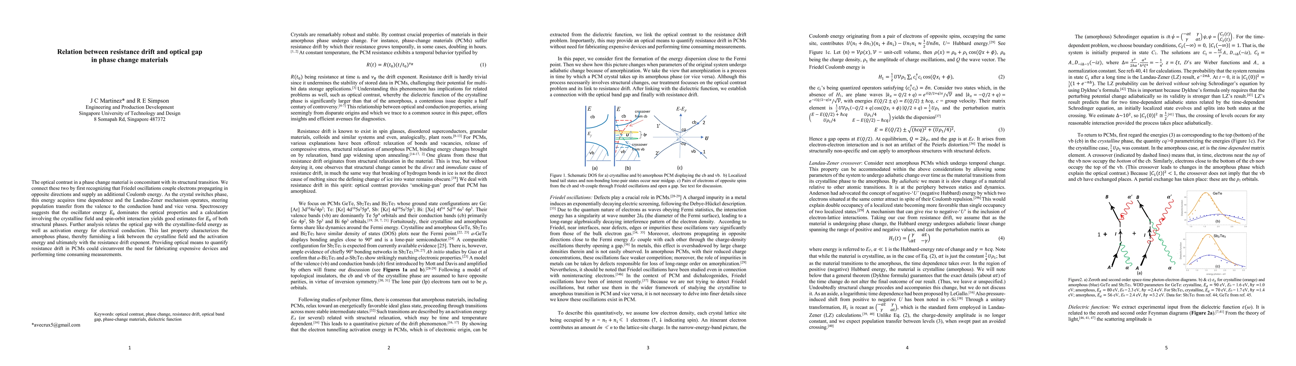 Thumbnail for Relation between resistance drift and optical gap in phase change
  materials