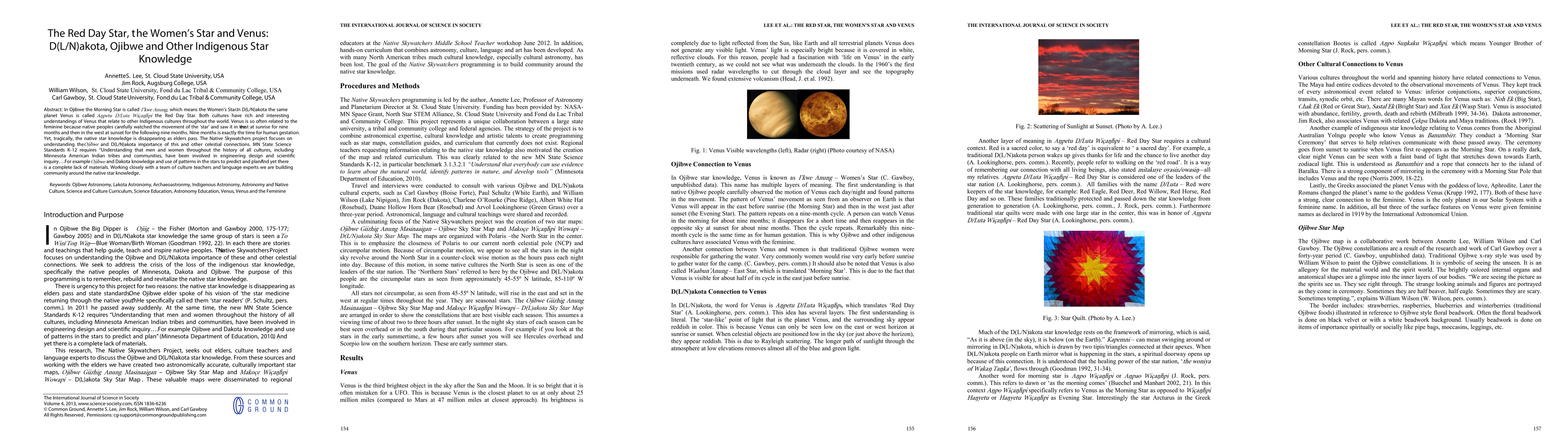 Thumbnail for The Red Day Star, The Women's Star and Venus: D(L/N)akota, Ojibwe and
  Other Indigenous Star Knowledge