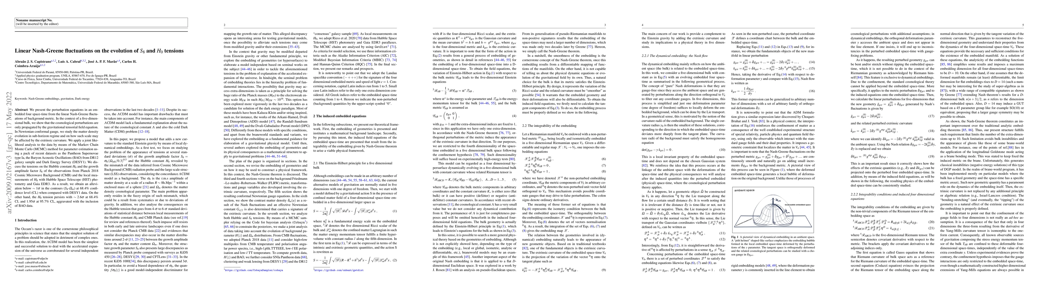 Thumbnail for Linear Nash-Greene fluctuations on the evolution of $S_8$ and $H_0$
  tensions