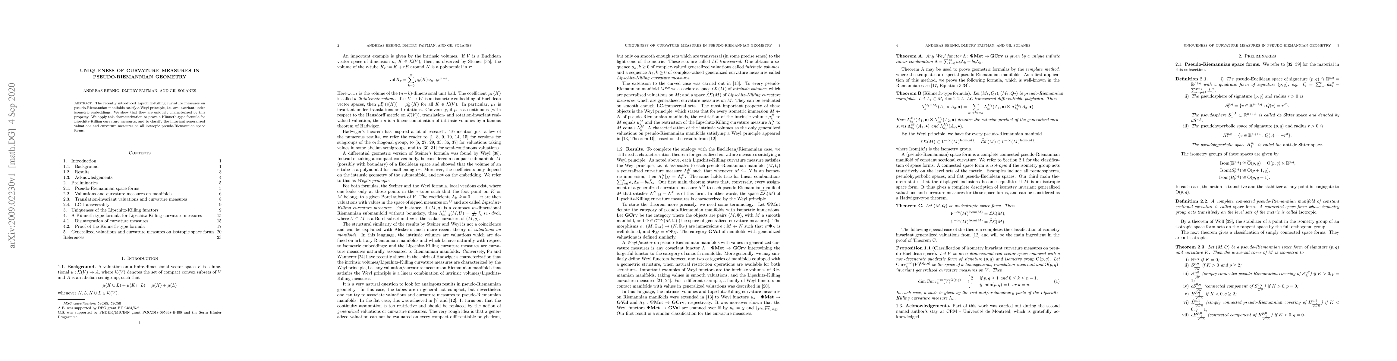 Thumbnail for Uniqueness of curvature measures in pseudo-Riemannian geometry