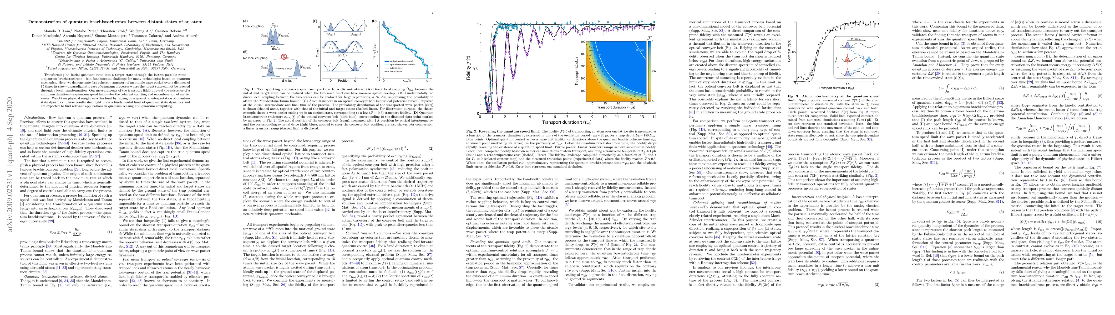 Thumbnail for Demonstration of quantum brachistochrones between distant states of an
  atom
