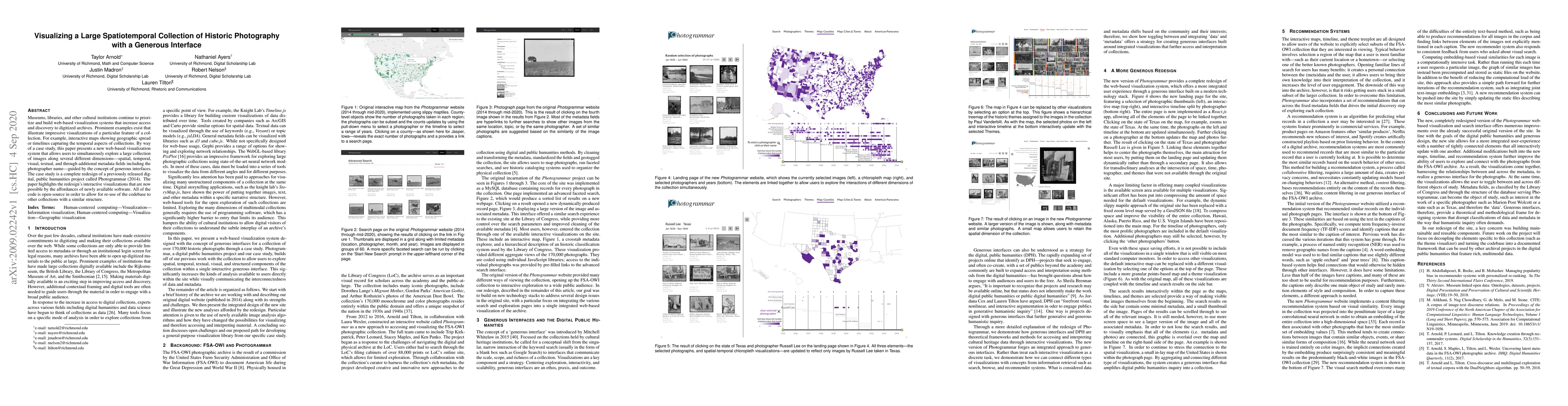 Thumbnail for Visualizing a Large Spatiotemporal Collection of Historic Photography
  with a Generous Interface