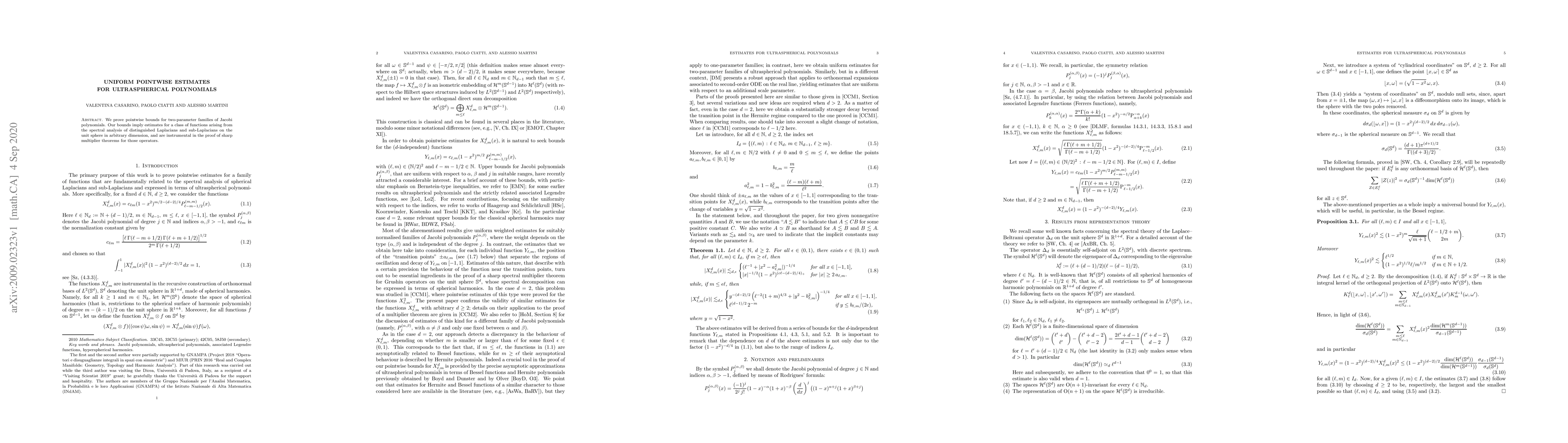 Thumbnail for Uniform pointwise estimates for ultraspherical polynomials