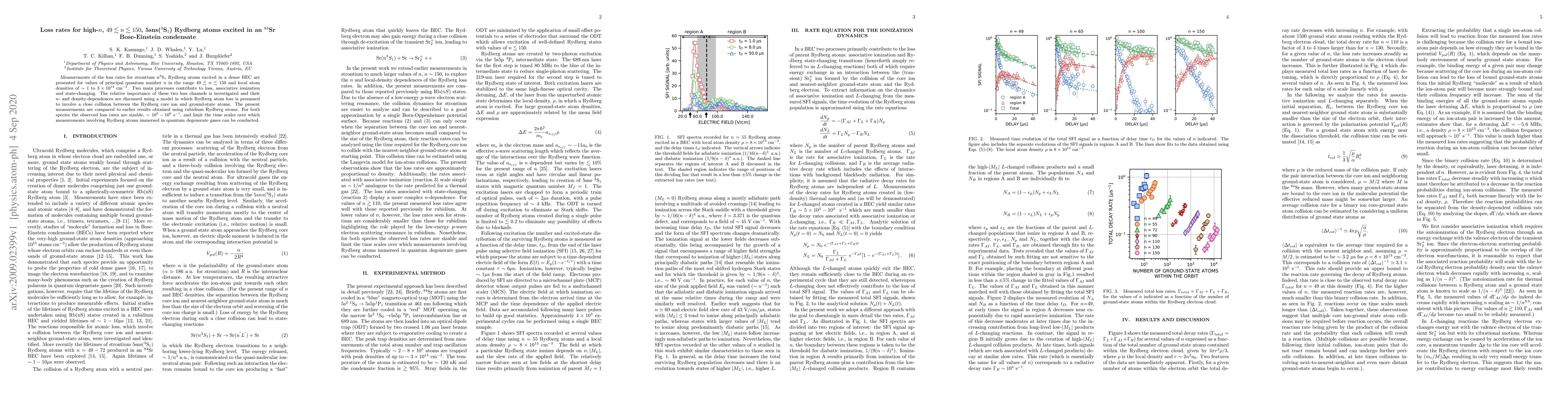Thumbnail for Loss rates for high-$n$, $49\lesssim n \lesssim150$, 5sns($^{3}$S$_{1}$)
  Rydberg atoms excited in an $^{84}$Sr Bose-Einstein condensate