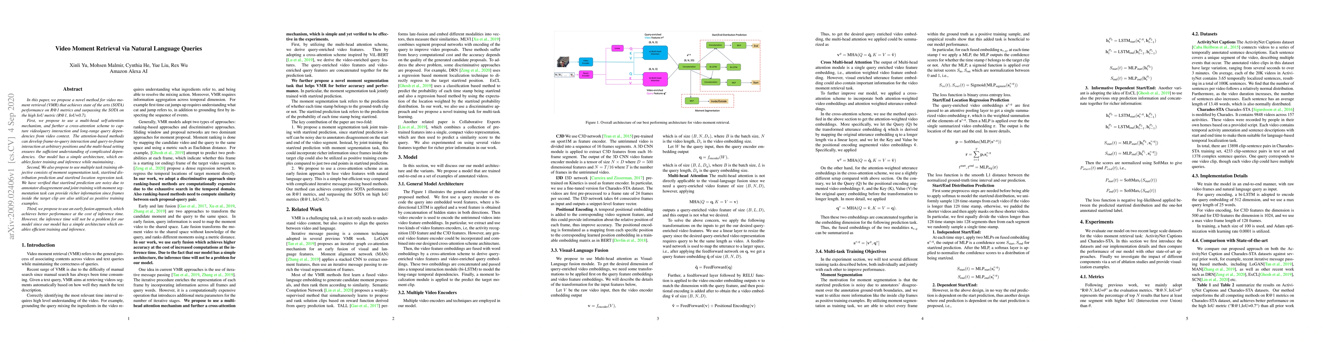 Thumbnail for Video Moment Retrieval via Natural Language Queries