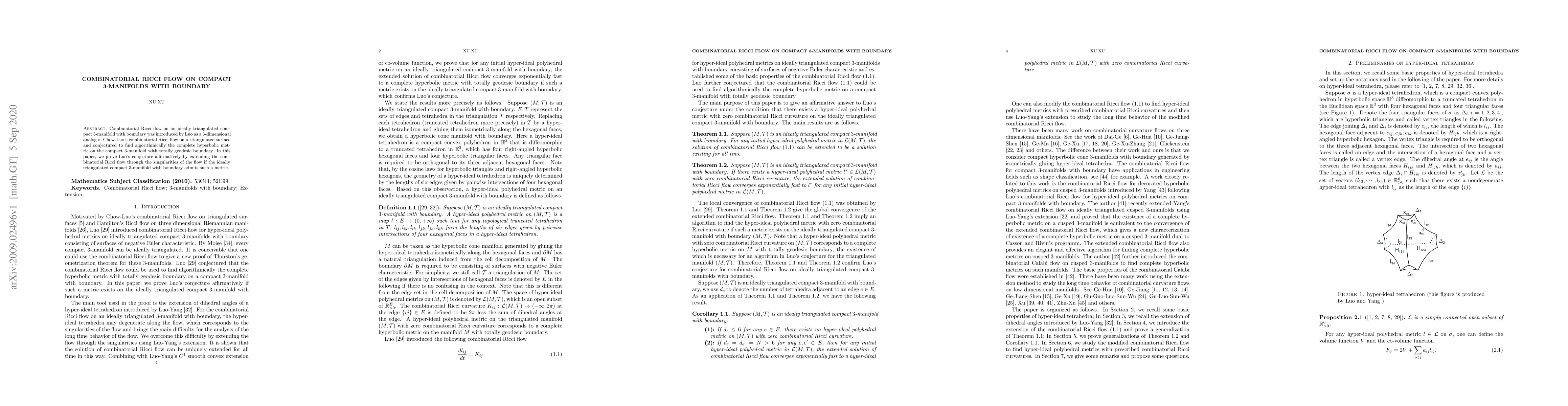 Thumbnail for Combinatorial Ricci flow on compact 3-manifolds with boundary