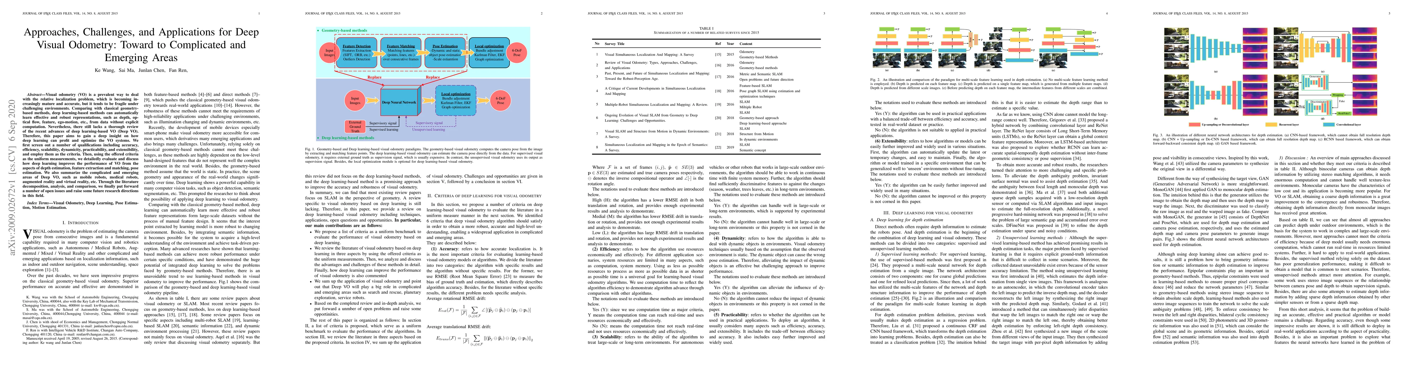 Thumbnail for Approaches, Challenges, and Applications for Deep Visual Odometry:
  Toward to Complicated and Emerging Areas